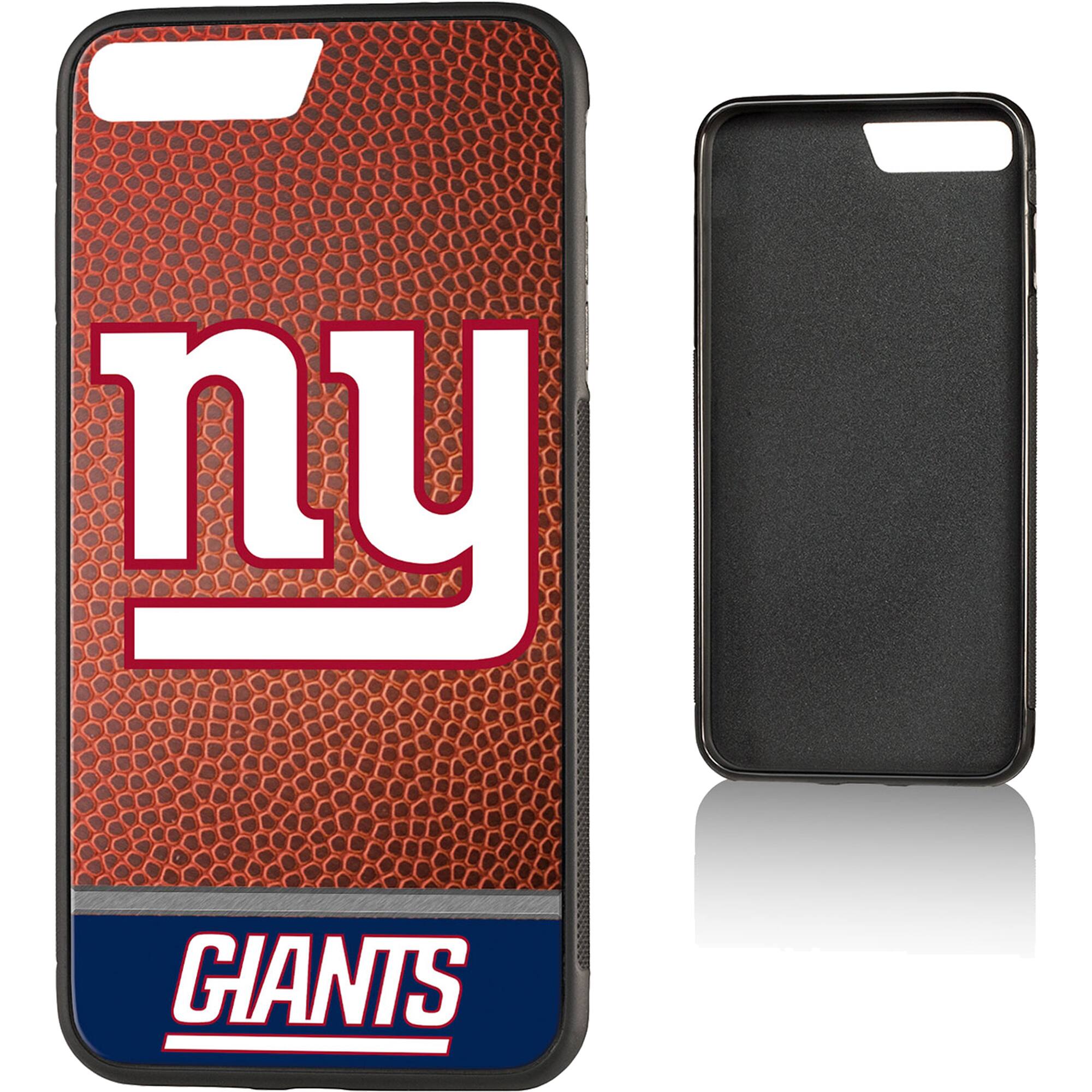 Front. Keyscaper - New York Giants iPhone Bump Case with Football Design - 16 Plus - Multicolor.