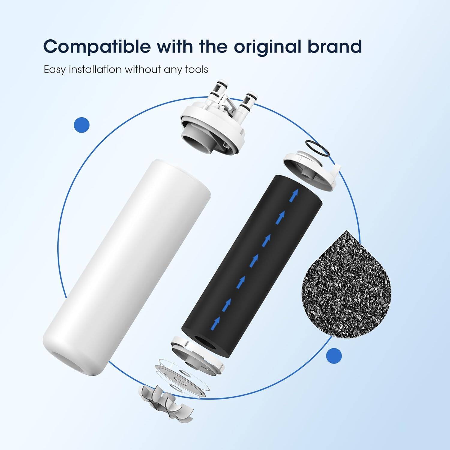 Compatible with the original brand  
Easy installation without any tools