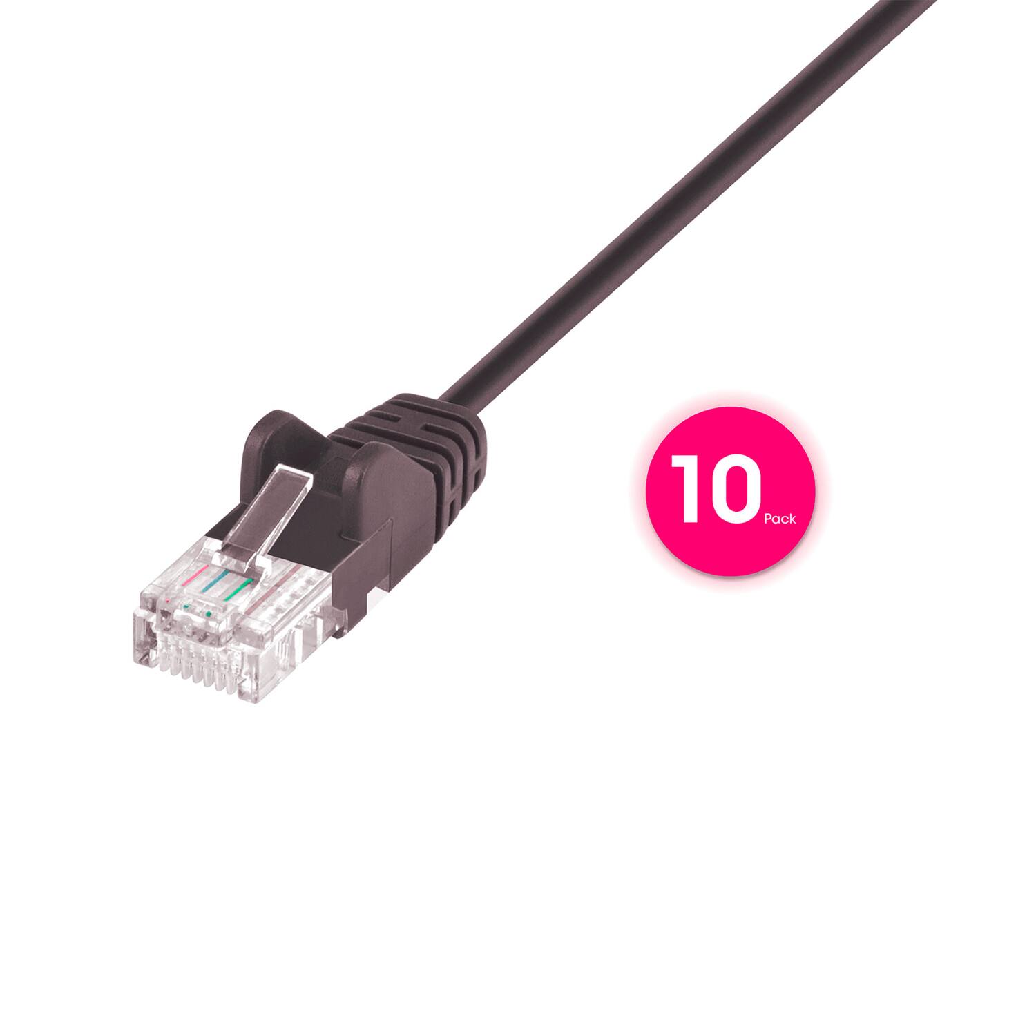 Alt View 1. Intellinet - CAT-6 U/UTP Slim Network Patch Cable, 20 Ft, 10 Pack.