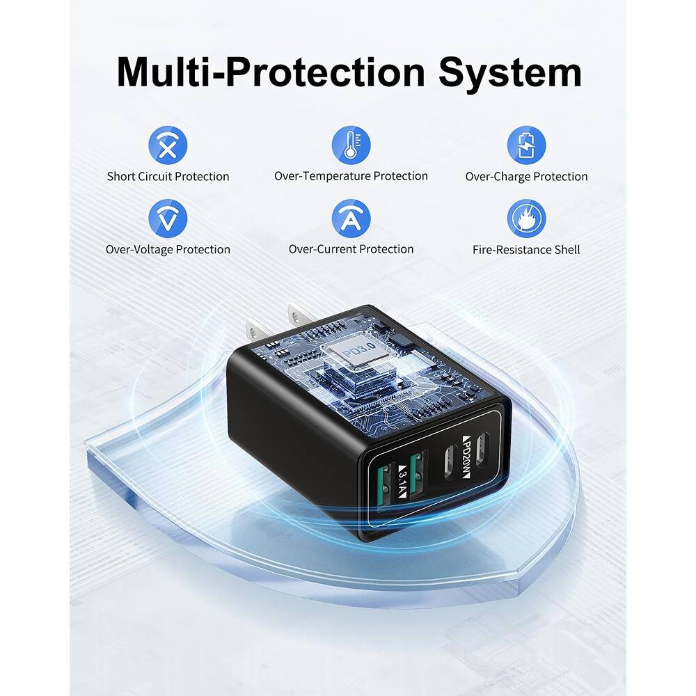Multi-Protection System

- Short Circuit Protection
- Over-Temperature Protection
- Over-Charge Protection
- Over-Voltage Protection
- Over-Current Protection
- Fire-Resistance Shell

PD3.0 13 3.1AT APD20WY