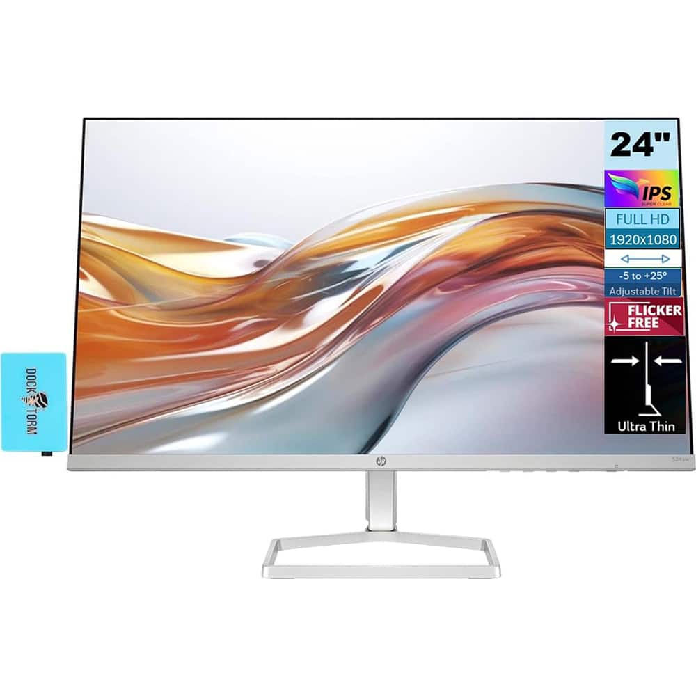 HP - Refurbished Excellent - 23.8" FHD 1080p 100Hz IPS Monitor 94C21AA#ABA - White
