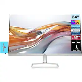 HP - 23.8" FHD 1080p 100Hz IPS Monitor 94C21AA#ABA - White