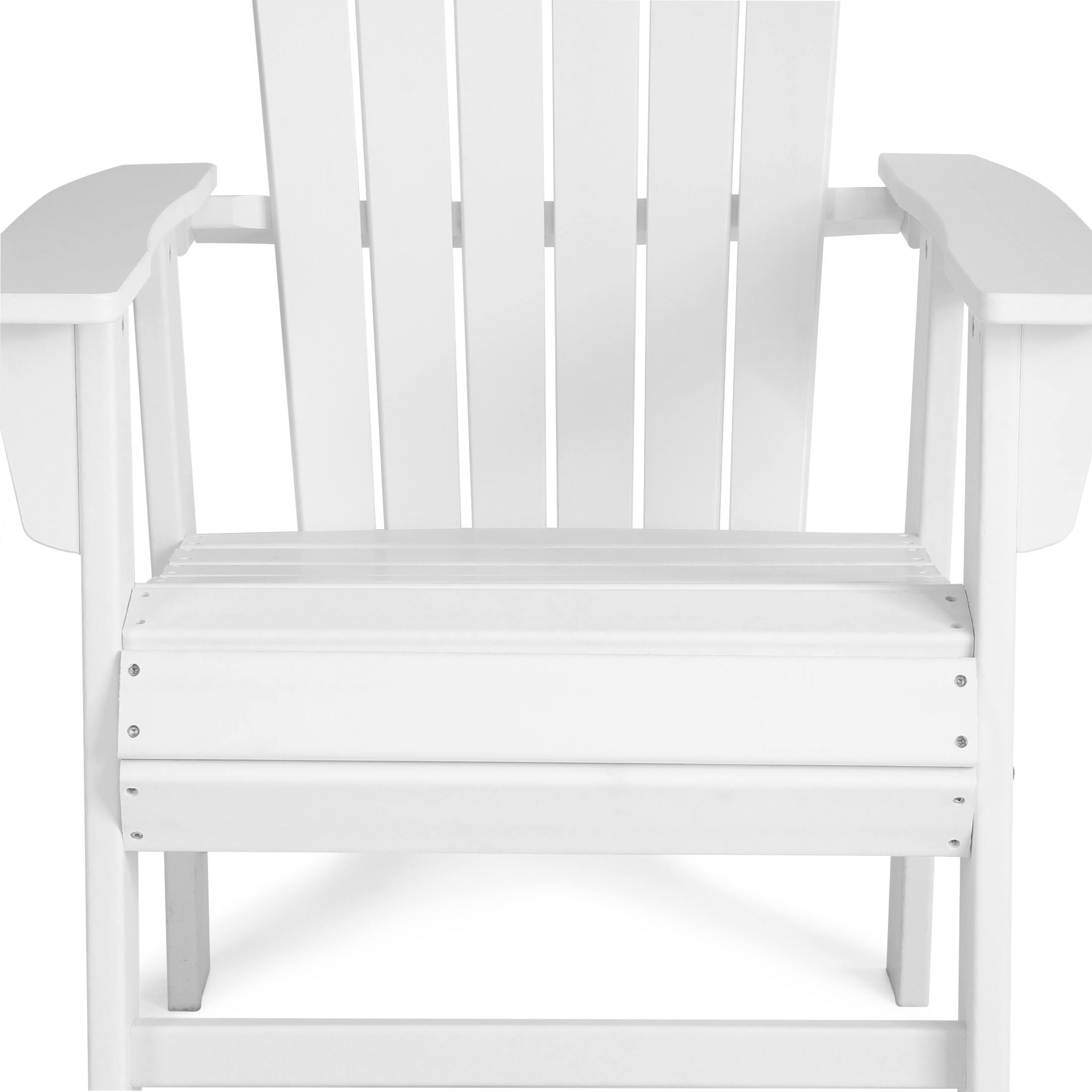 Alt View 4. WestinTrends - WestinTrends Dylan  HDPE Seashell Upright Adirondack Chair (Set of 2) - White.