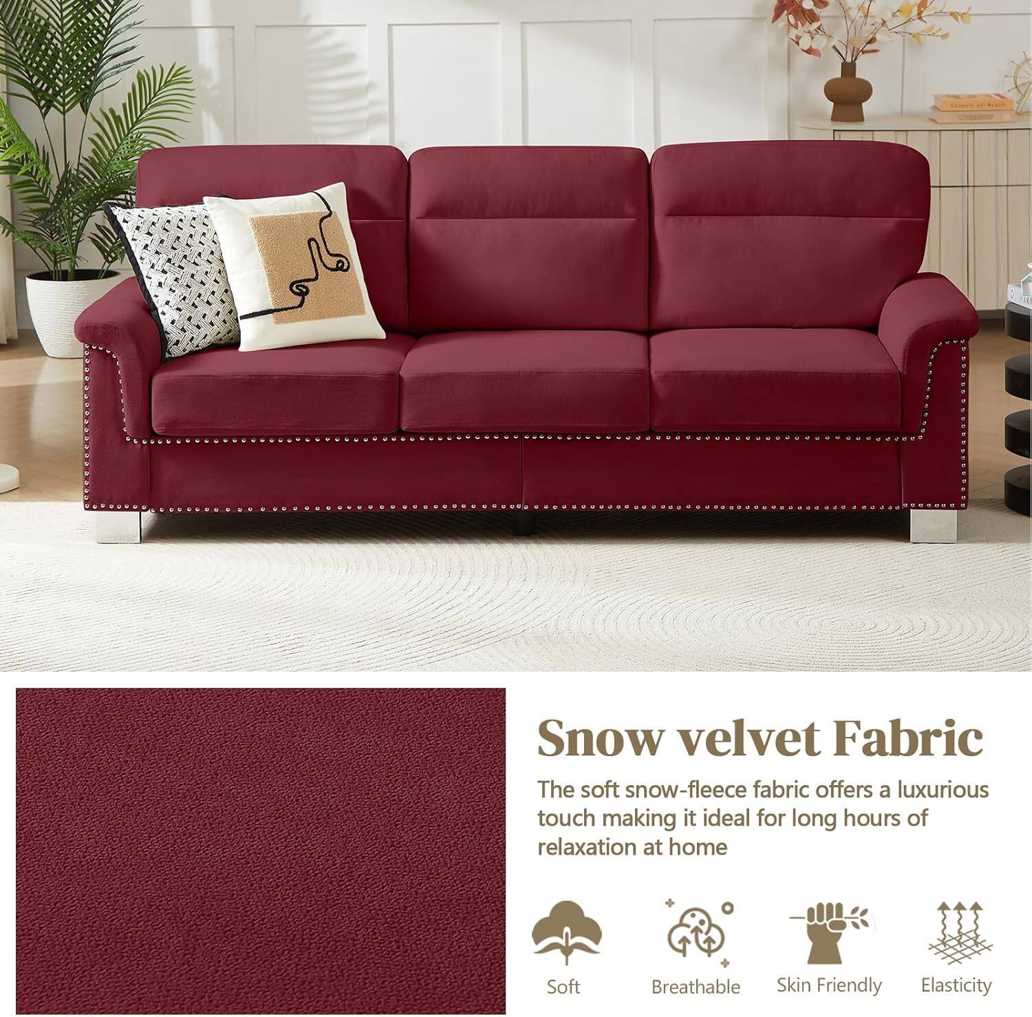 Snow velvet Fabric

The soft snow-fleece fabric offers a luxurious touch making it ideal for long hours of relaxation at home

- Soft
- Breathable
- Skin Friendly
- Elasticity