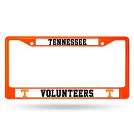 Rico Industries - Tennessee Volunteers Orange Painted Chrome Metal License Plate Frame - Multi