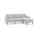 Front. Burrow - Mid-Century Nomad Sofa Sectional - Crushed Gravel.