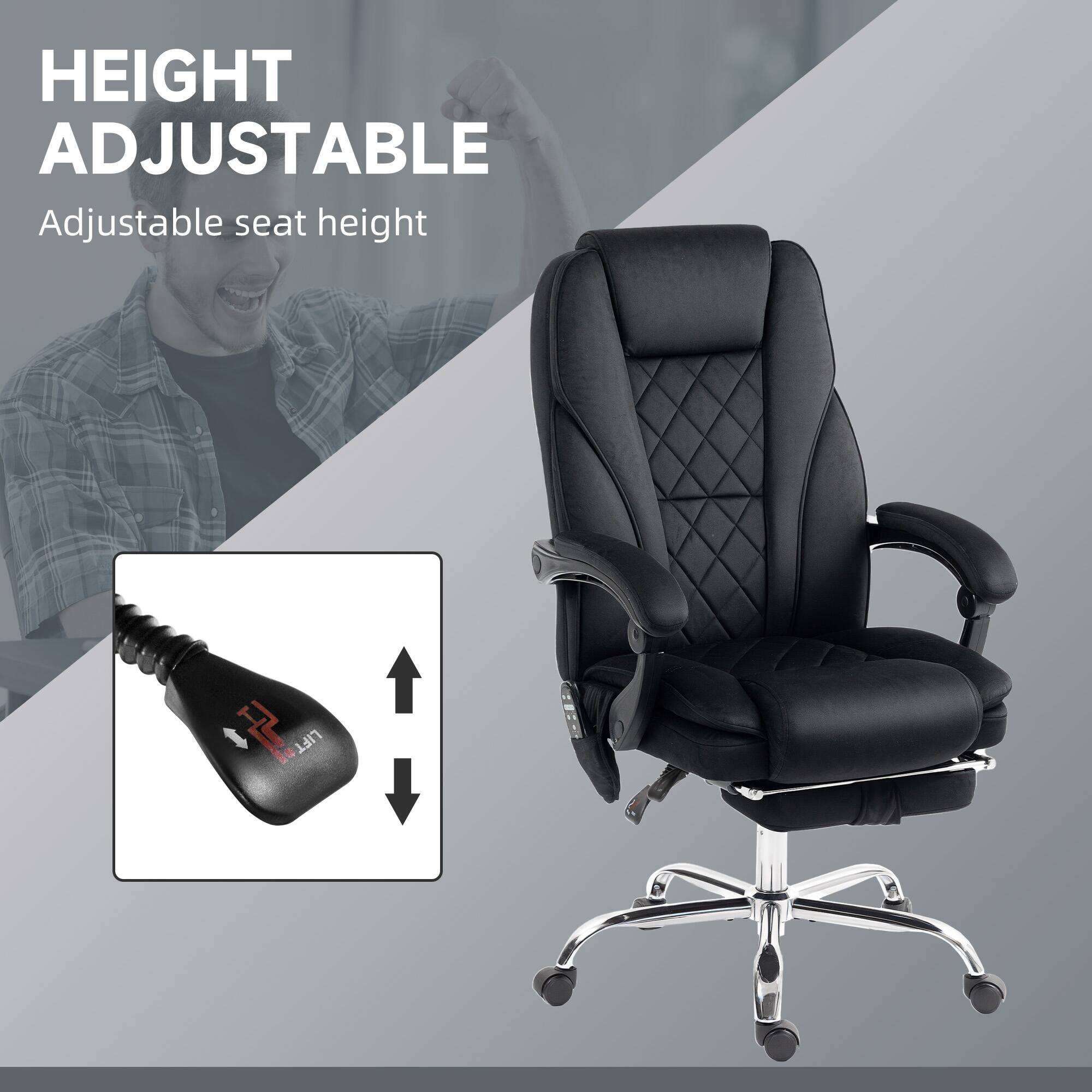 HEIGHT ADJUSTABLE, Adjustable seat height, 4 e LIFT