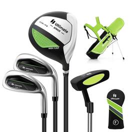 Costway - Kids Golf Practice Set Junior Complete Golf Club Set for Kids Age 5-7 Years Old - Green