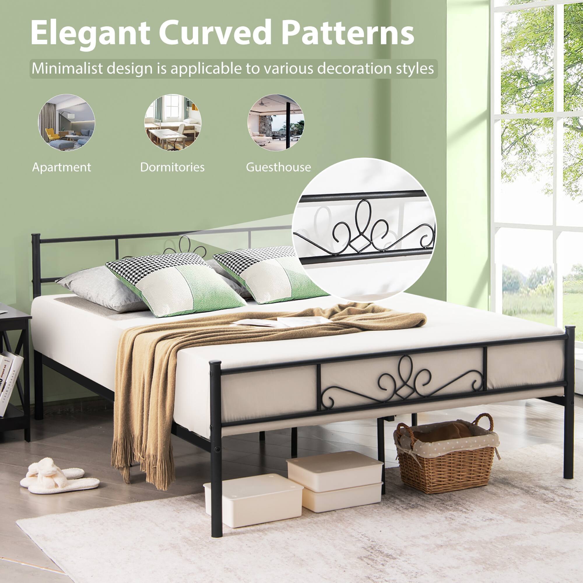 Elegant Curved Patterns, Minimalist design is applicable to various decoration styles, Apartment, Dormitories, Guesthouse