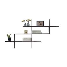 Danya B - Three Tier Asymmetrical Wall Shelf - Walnut
