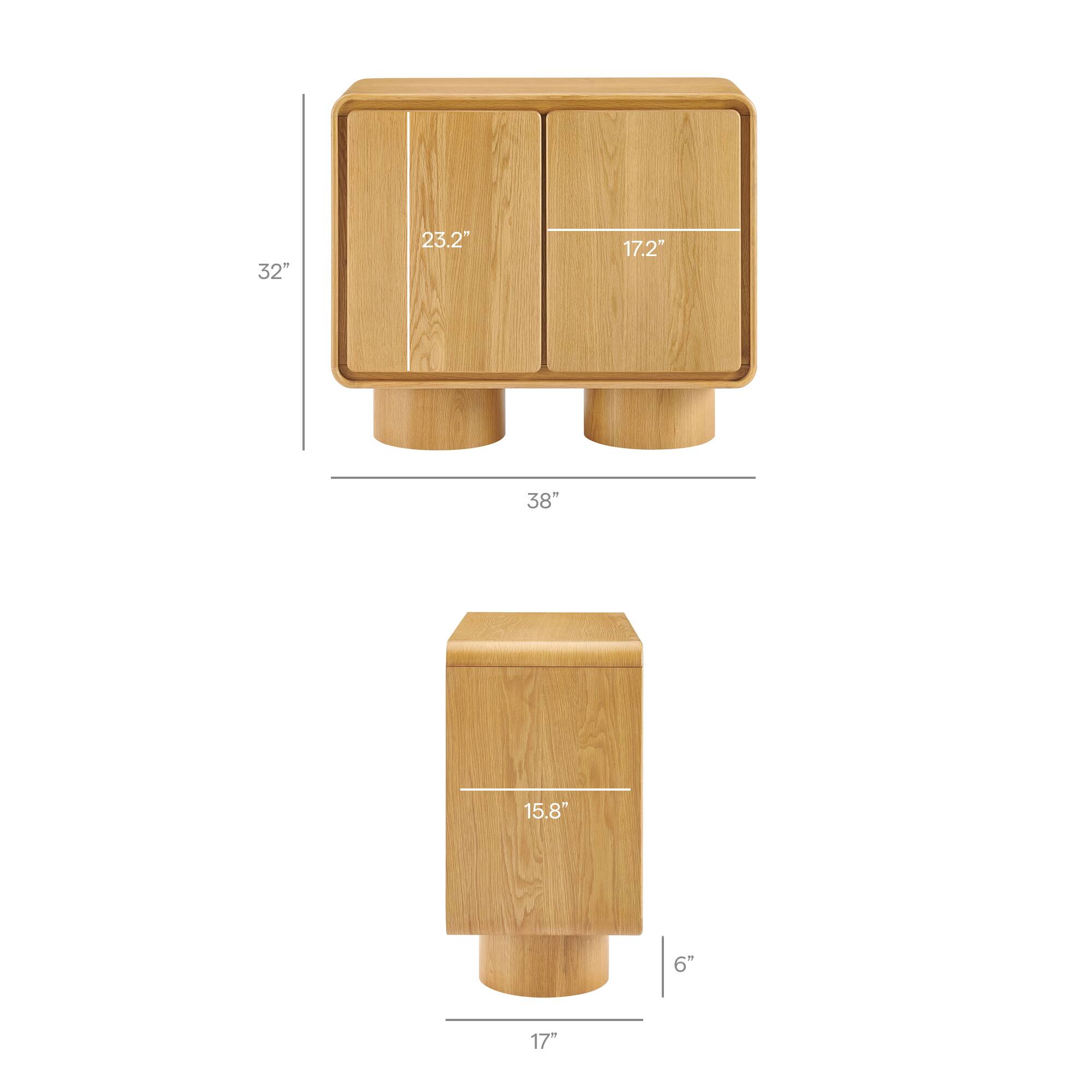 32" x 23.2" x 17.2"  
38"  
15.8" x 6" x 17"