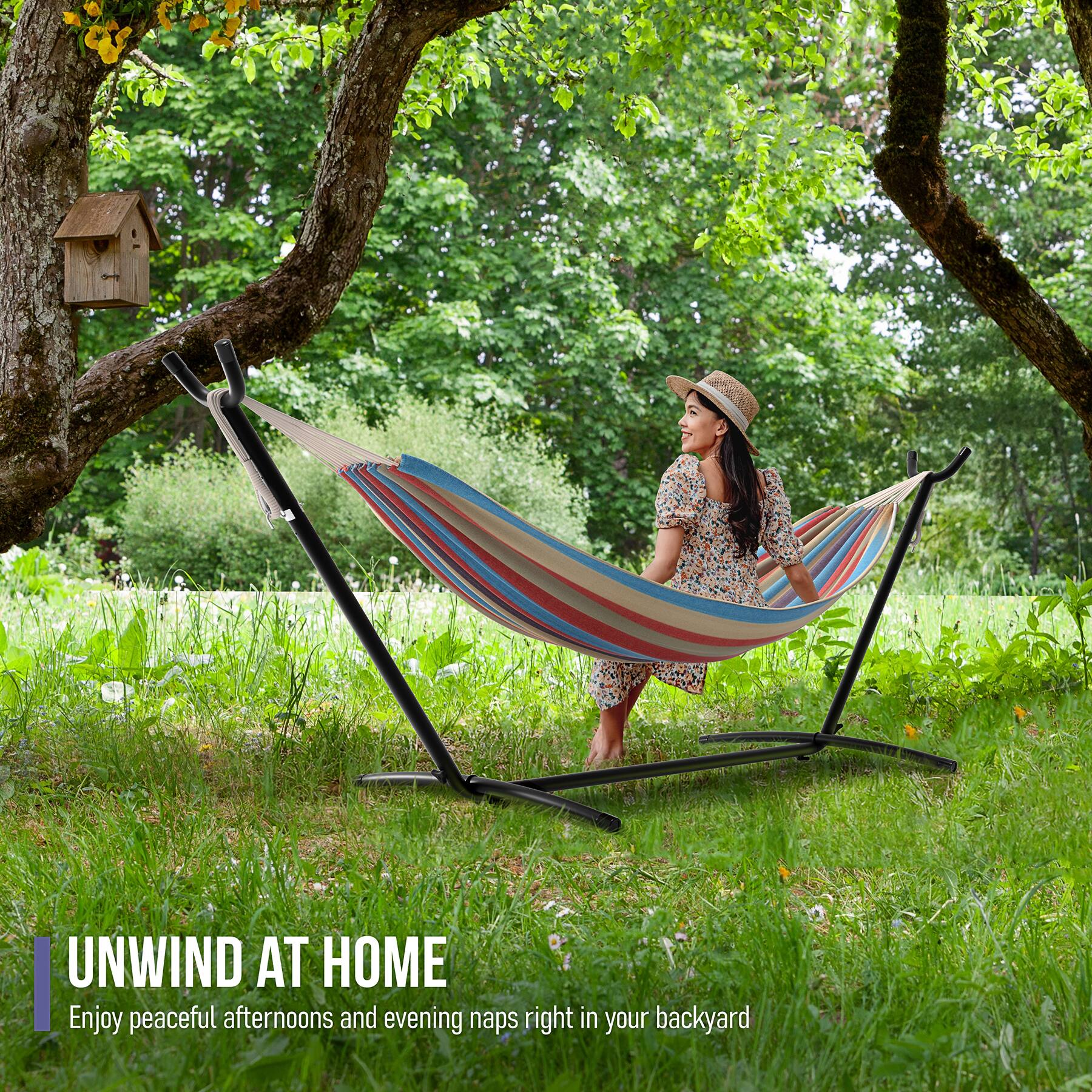 UNWIND AT HOME  
Enjoy peaceful afternoons and evening naps right in your backyard