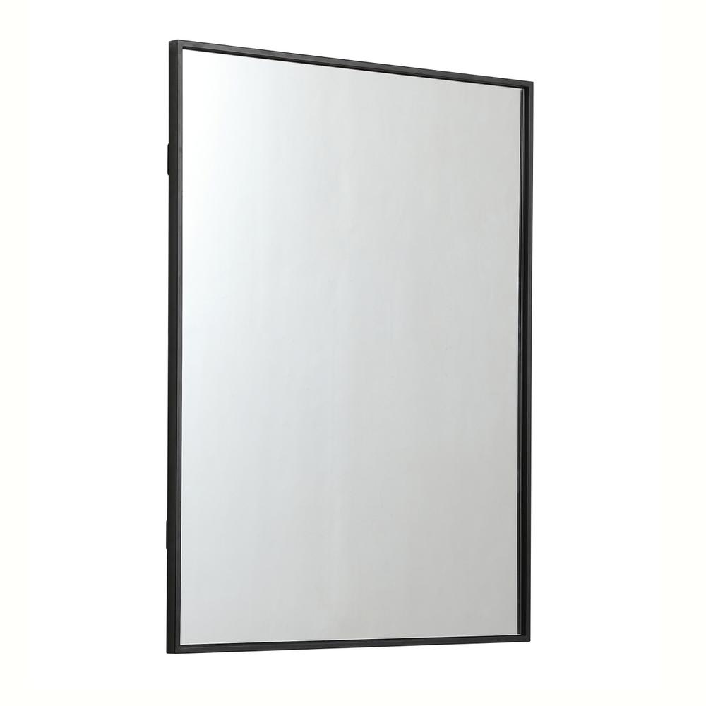 Alt View 1. Elegant Decor - Metal frame rectangle mirror 27 inch in Black - Black.