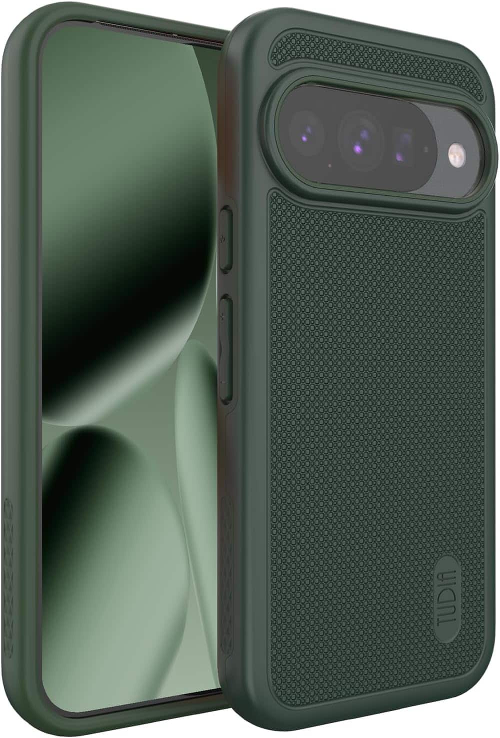 Front. TUDIA - TUDIA MergeGrip for Google Pixel 10 Case/ Pixel 10 Pro Cases 2025 Military Grade Cover - Pine Green - Pine Green.