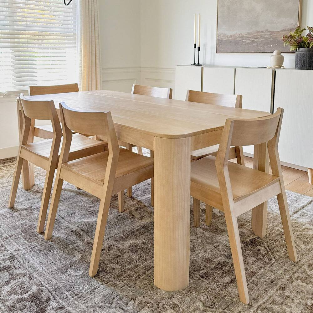 Alt View 1. Plank+Beam - Modern Dining Chair (2 pack), Blonde - Blonde.