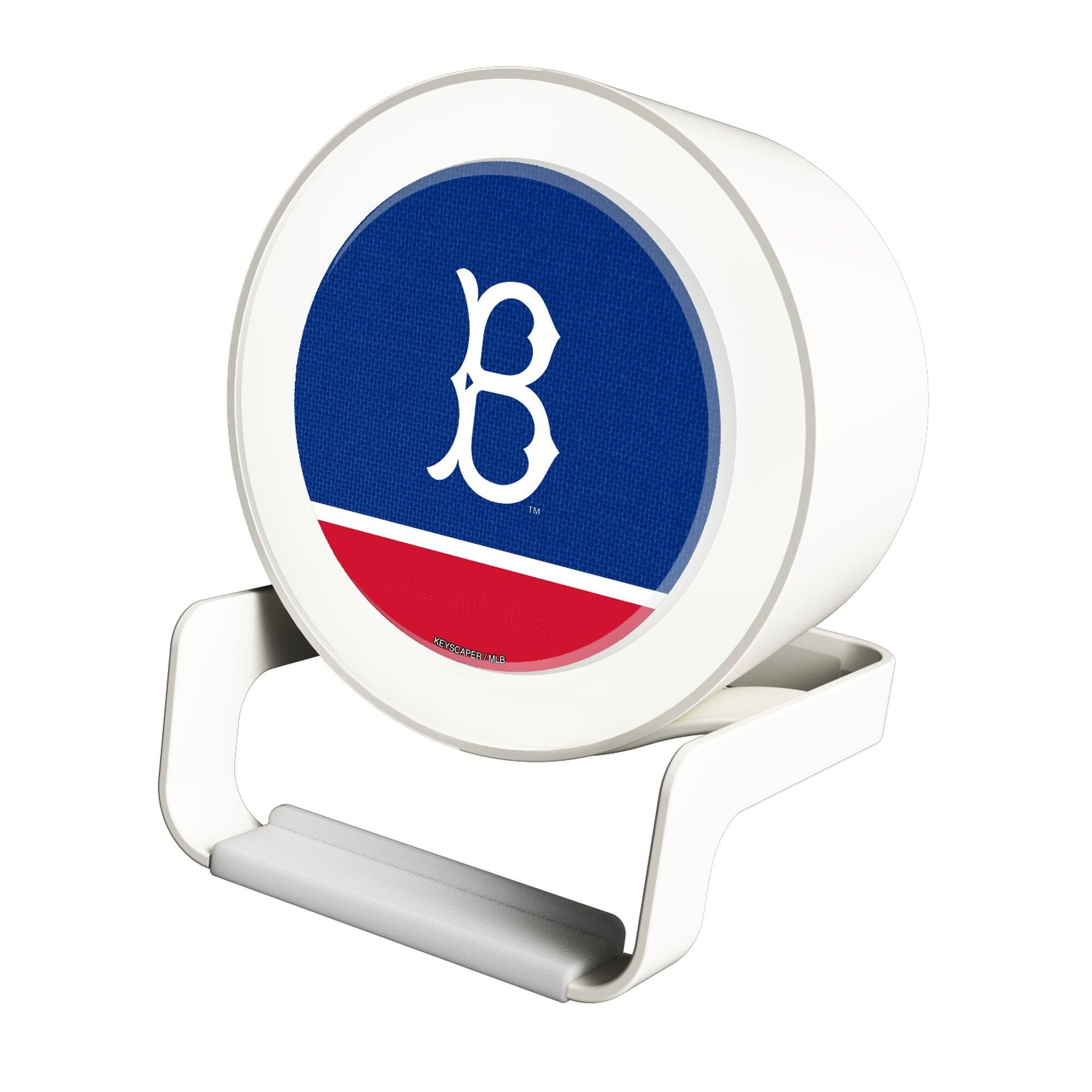 Keyscaper - Brooklyn Dodgers Cooperstown Team Logo Night Light Charger with Bluetooth Speaker - Multicolor