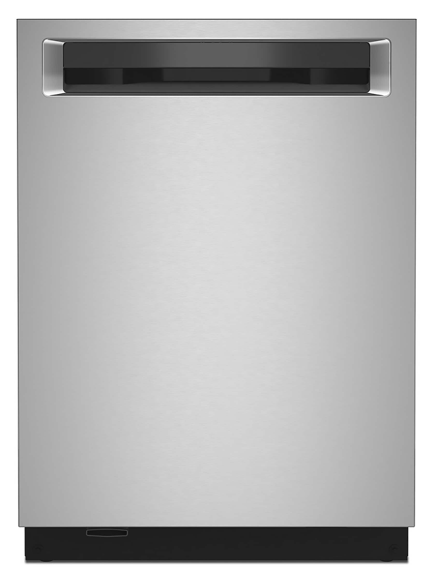 KitchenAid - 24" Top Control Built-In Tub Dishwasher with 3rd Rack, 360 Max Jets, 44 dBA - Stainless Steel - Front_Zoom