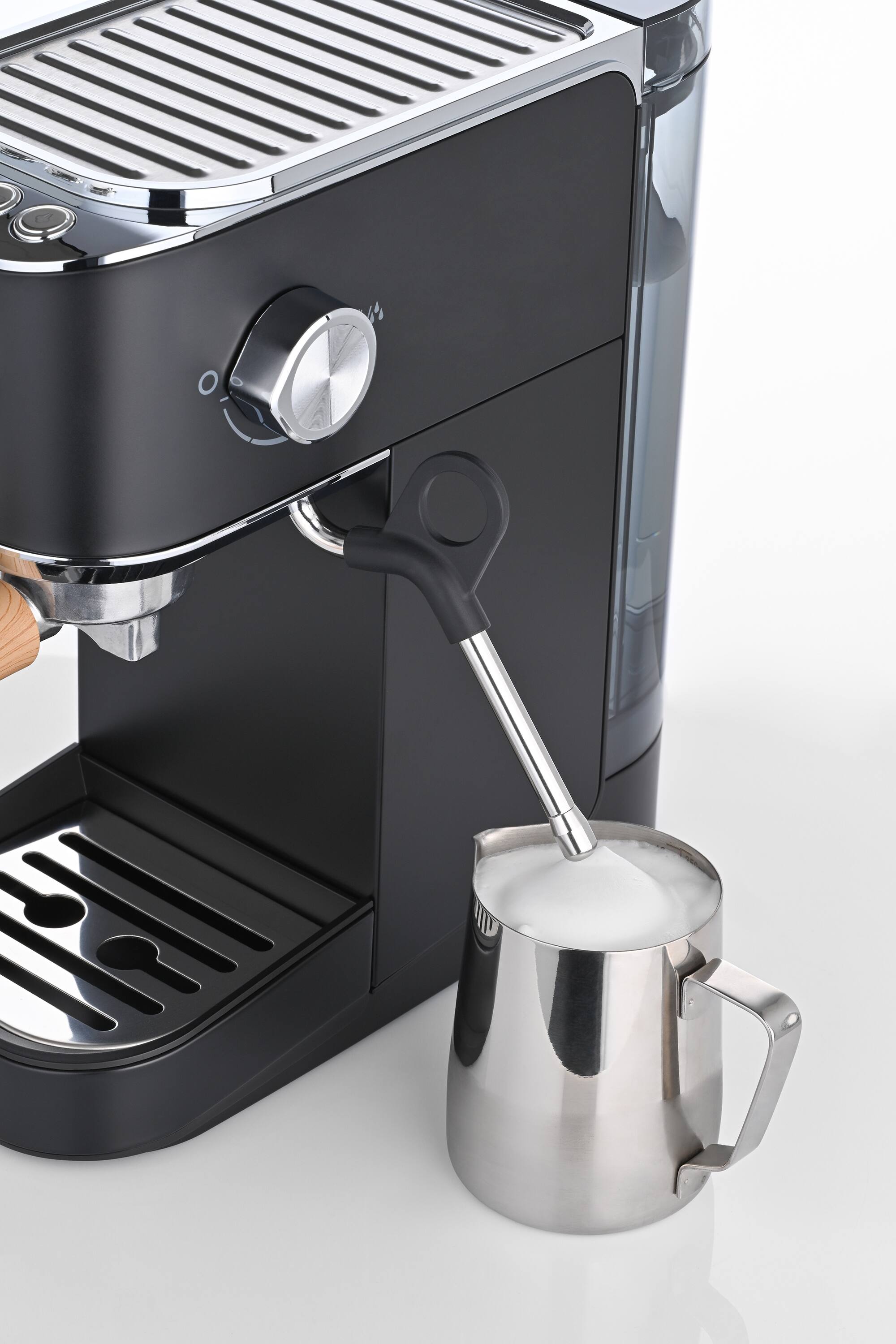 Back. Tru - Slim Profile 19 Bar Espresso Machine - Black.