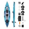 VEVOR - Inflatable Kayak, 2-Person Inflatable Recreational Kayak 700LBS Capacity, Leak & Puncture-Resistant with Padded Seat - Blue