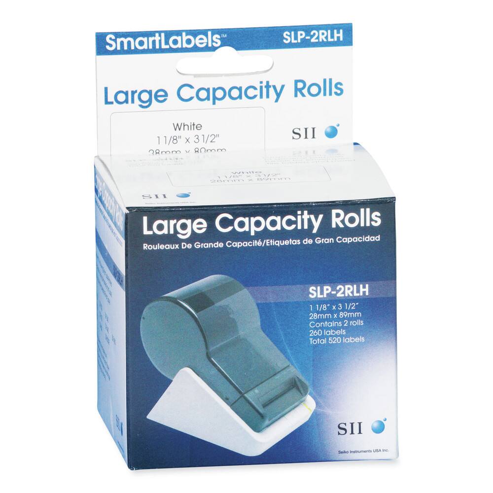 Seiko - SLP-2RLH SLP-2RLH 1.12 in. x 3.5 in. Self-Adhesive Address Labels - (2/Box) - White