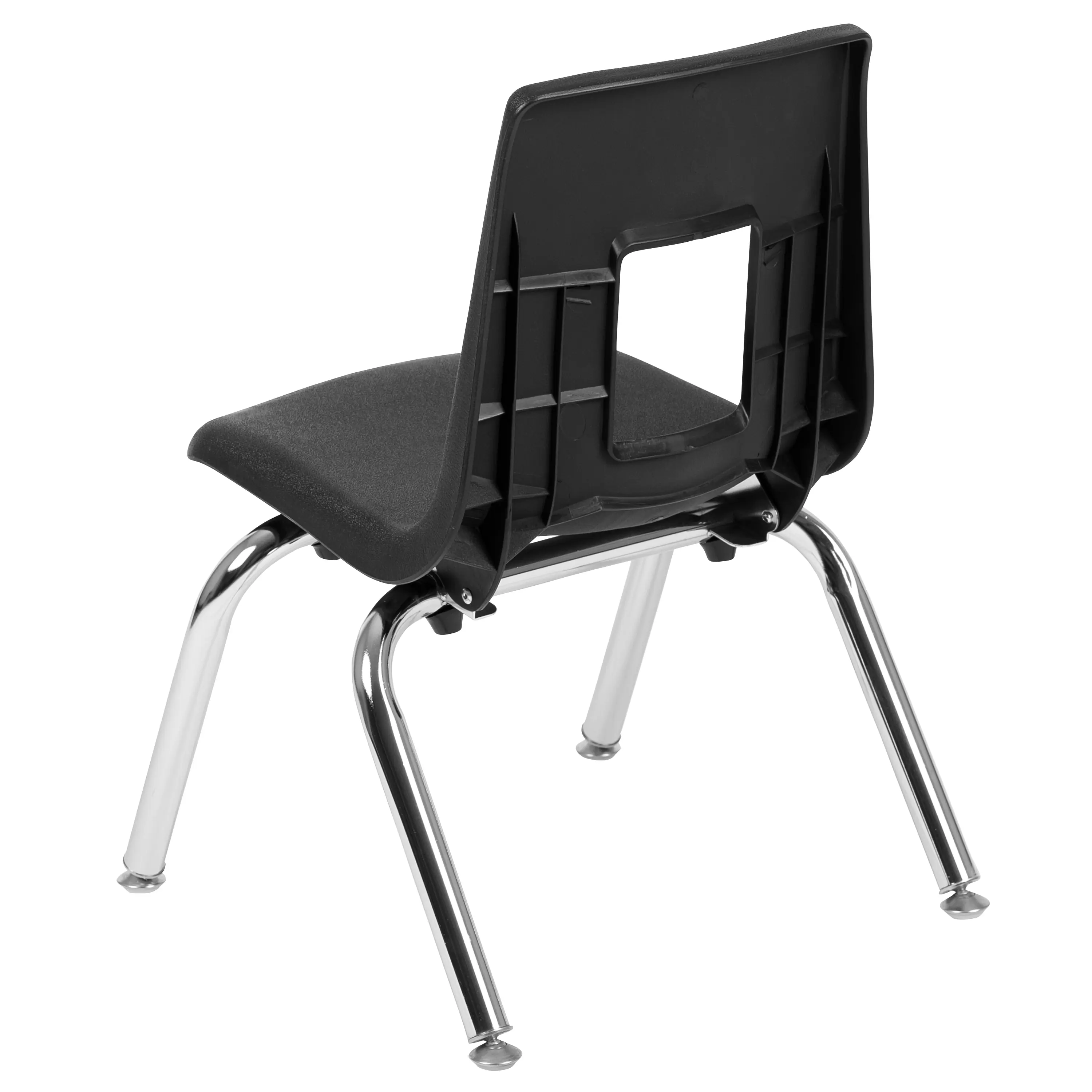 Alt View 4. Emma + Oliver - Student Stack School Chair - 12-inch - Black.