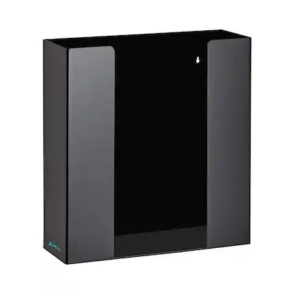 Front. Viva Comfort - Double Box Capacity Acrylic Glove Dispenser - Black.