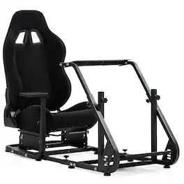 Dardoo - Square Tube Racing Sim Cockpit Fit for Logitech G923 G29, for MOZA R9 R12 - Black