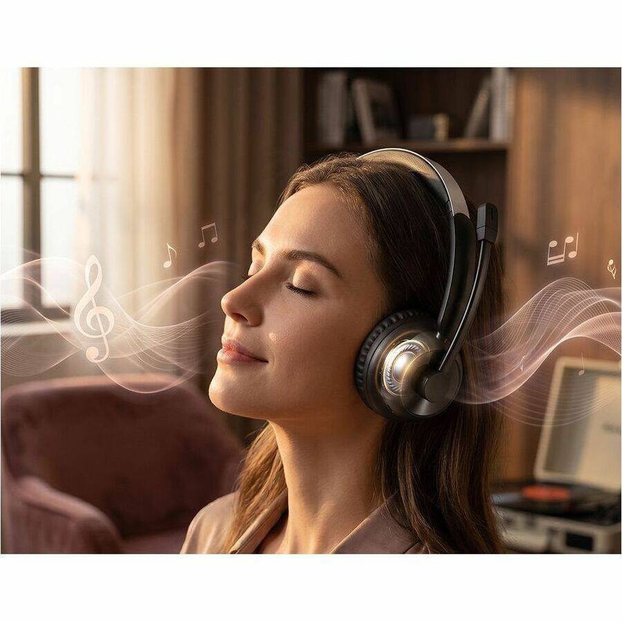 Alt View 3. Adesso - Adesso Xtream P900 Bluetooth & AUX Headphone With Noise Cancelling Microphone - Stereo - Mini-phone (3.5mm), AUX, USB - Unknown.
