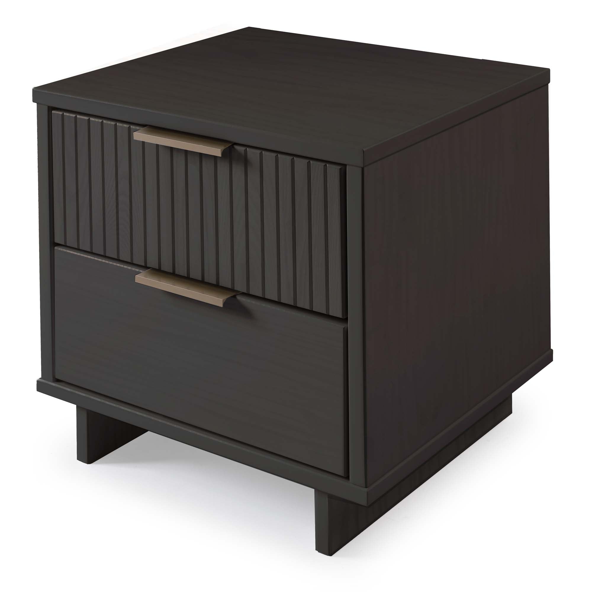Left. Manhattan Comfort - Granville Modern 18" Nightstand - Charcoal Gray.