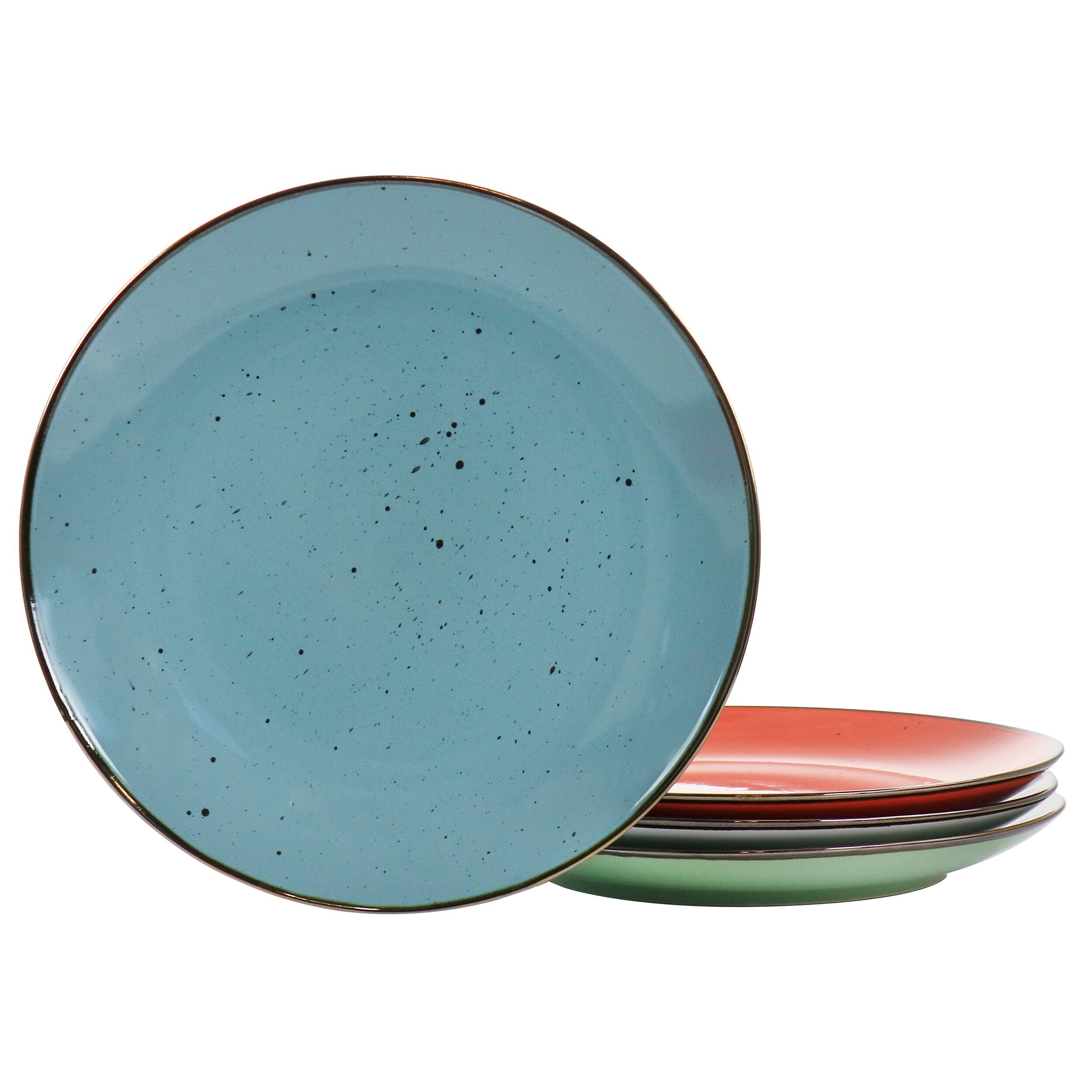 Alt View 7. Elama - Elama Evelyn 20 Piece Mix and Match Round Stoneware Dinnerware Set in Assorted Colors - Assorted.