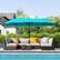 Angle. Outsunny - Umbrella, 15' Steel Rectangular Outdoor Double Sided Market Umbrella with Base - Blue.