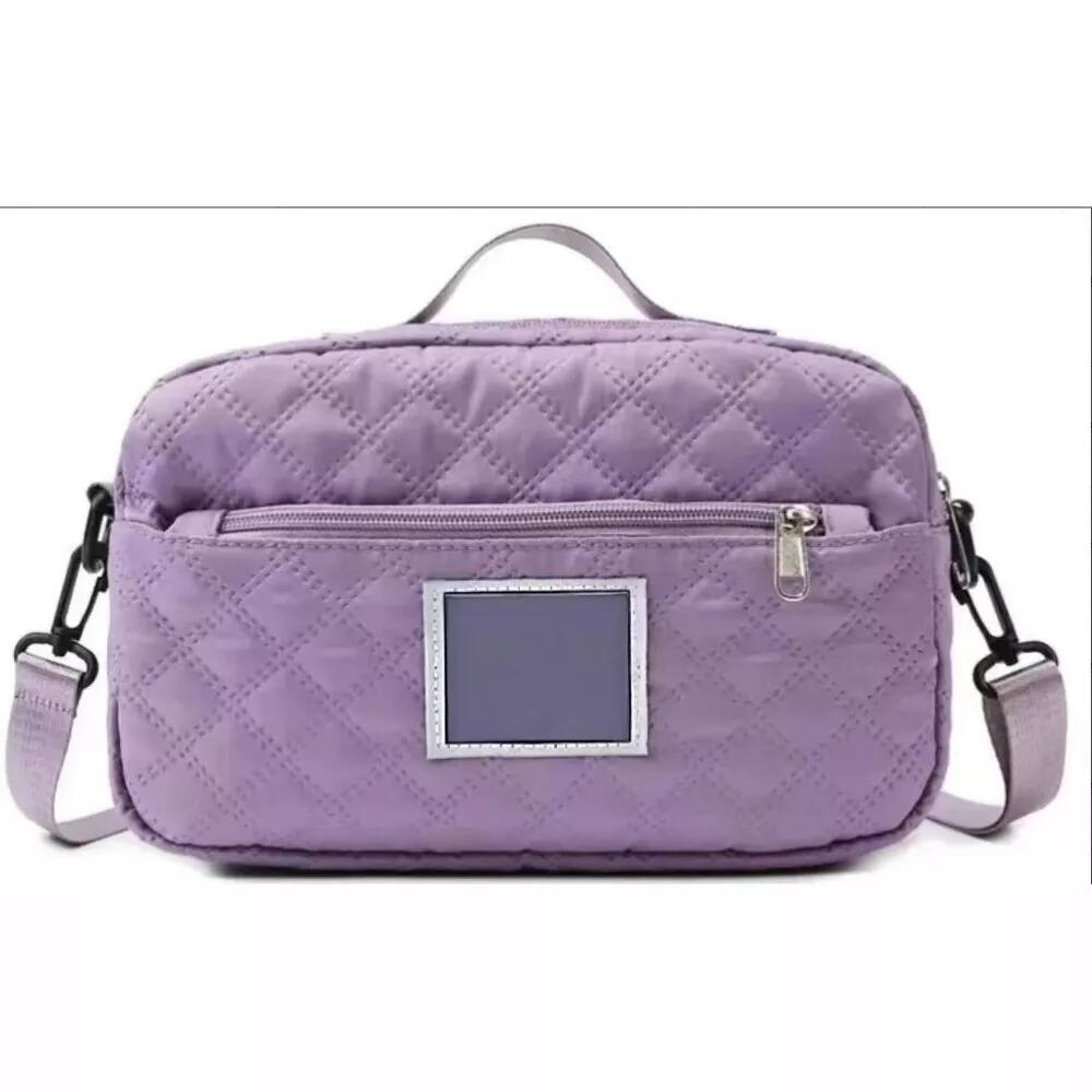 Front. Wikistore - Wikistore Three-Dimensional Diamond Tote with Dry Wet Separation and Dual Pockets Light Purple - Purple.