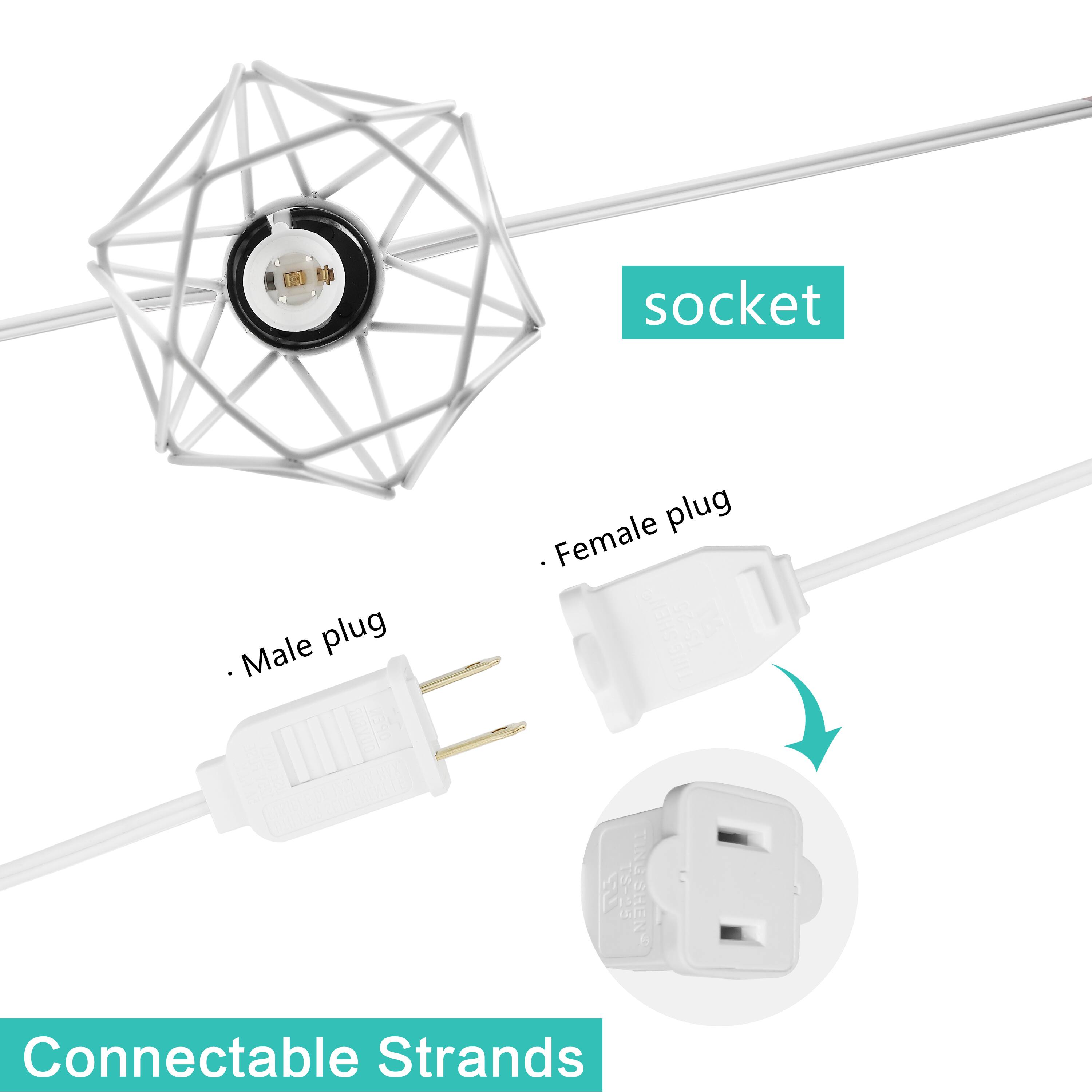 1 socket Male plug Female TS-25  
Connectable Strands