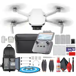 Mini 4K with DJI RC Remote (Fly More Combo) (CP.MA.00000613.01) + 64GB Extreme Pro Card + More