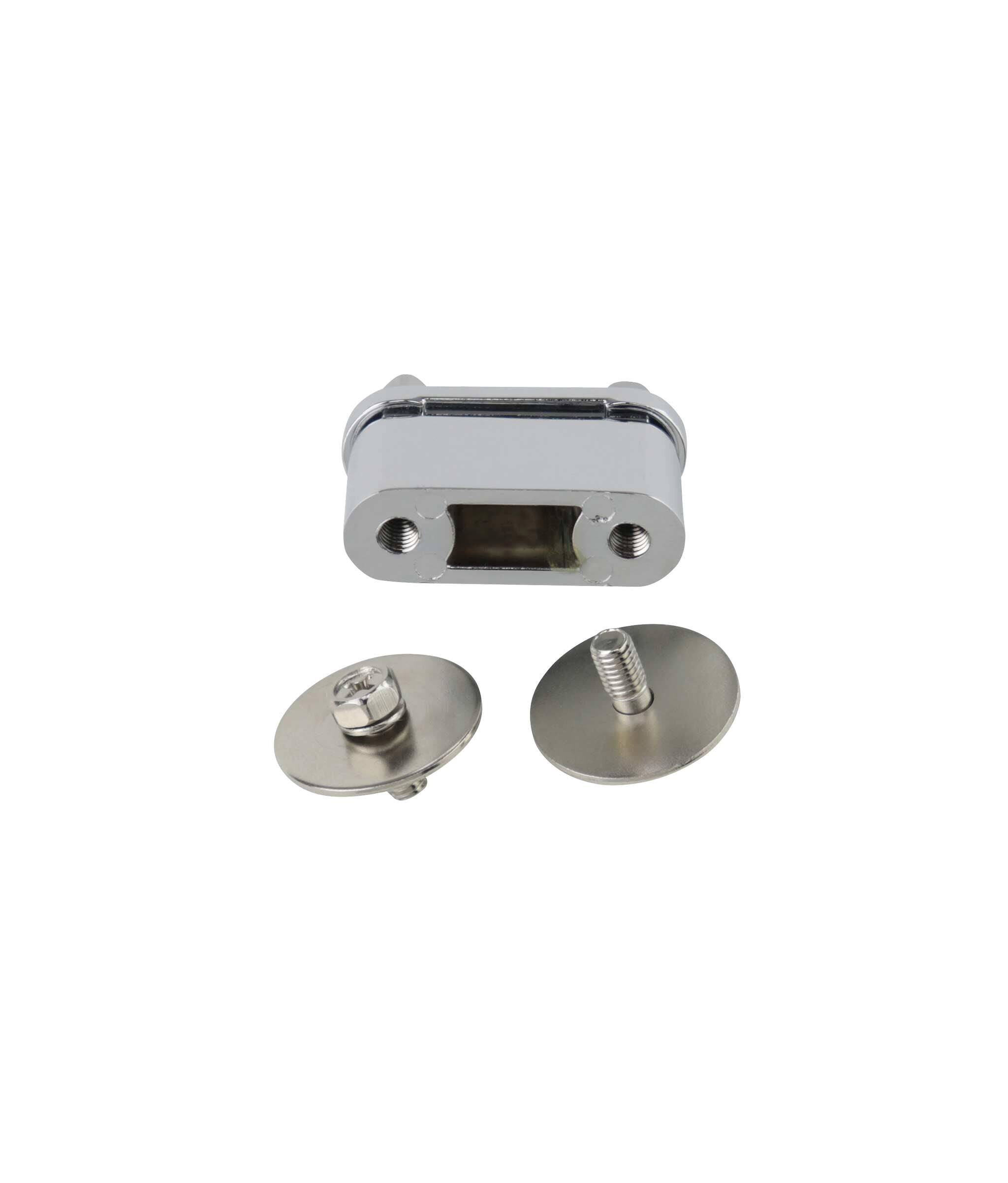 Left. Gibraltar Hardware - Dunnett Snare Drum Butt Plate, Low Profile Die-Cast Design, Matches R4 or R7 Throw Offs, 25mm Mounting Screw Distance.