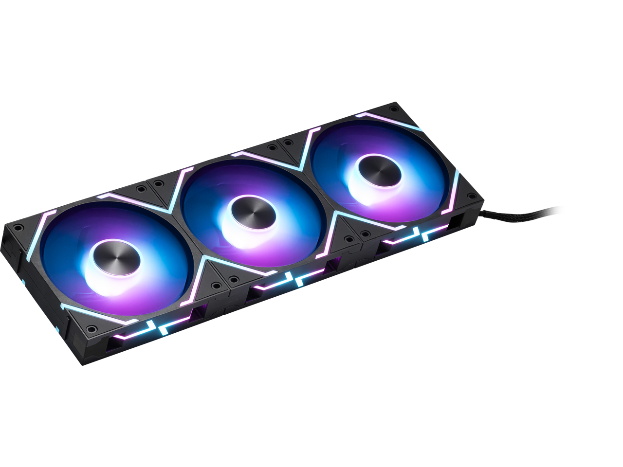 Alt View 1. MSI - MSI MPG EZ120 ARGB Fan - 120mm, Magnetic Block, Daisy-Chain, Fluid Bearing, 3-Pack - ARGB.