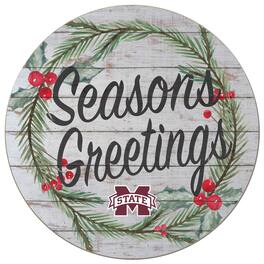 Jardine - Mississippi State Bulldogs 20'' x 20'' Season's Greetings Circle - White