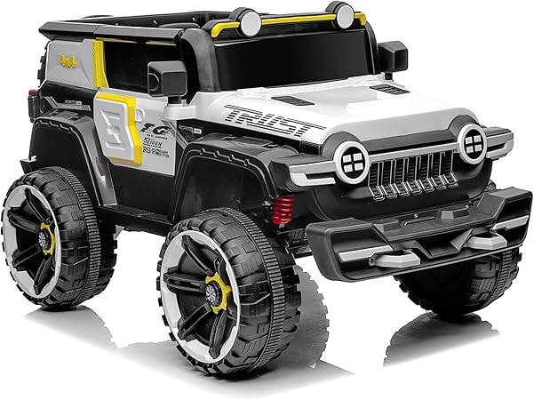 GARVEE - 12V 4WD Kids Ride-On Truck w/ Remote, 2-Seater, 25W Dual Motor, Spring Suspension & Spare Tire - White price history on PriceWatchPro