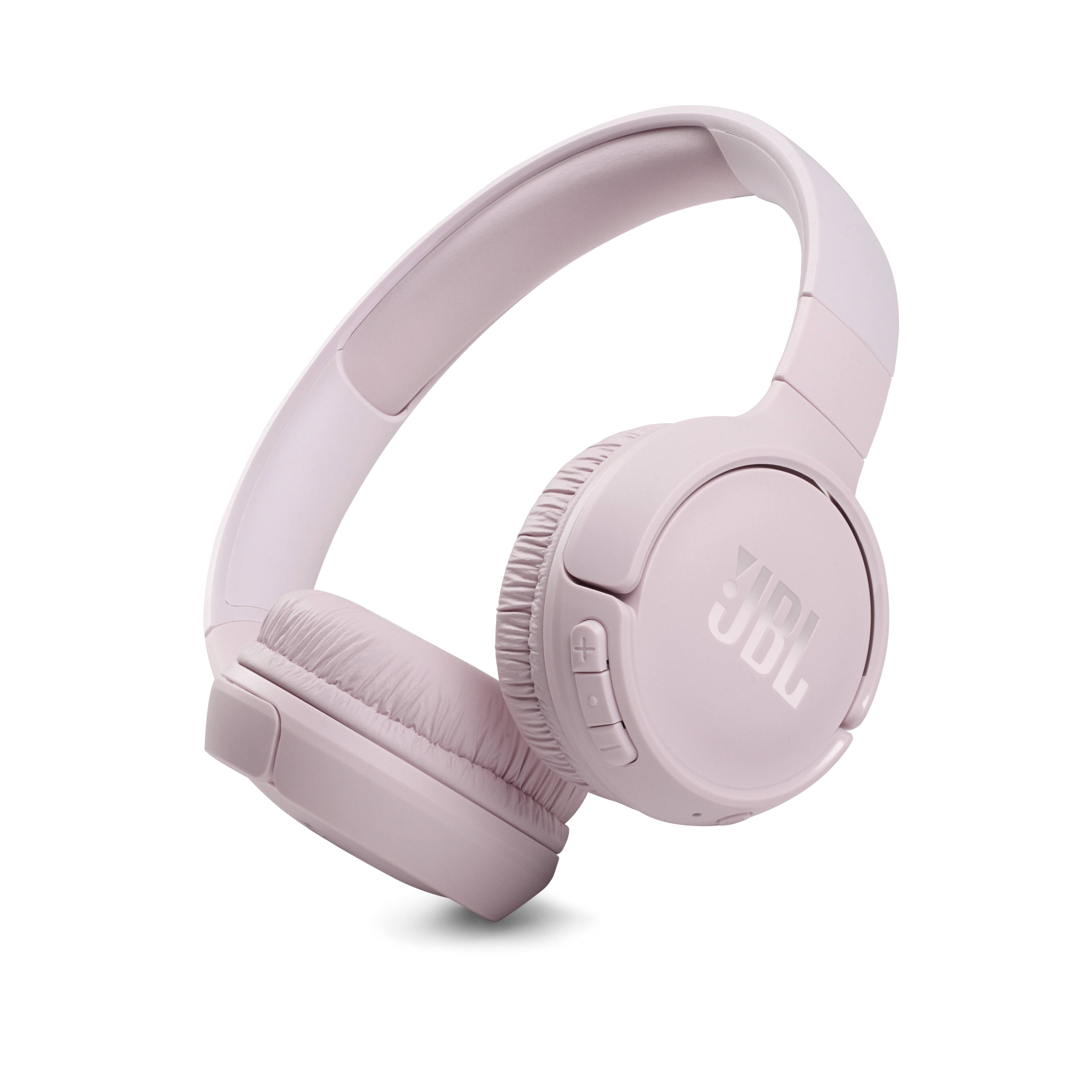 Angle. JBL - Tune 510BT Wireless On-Ear Headphones - Pink - Rose.