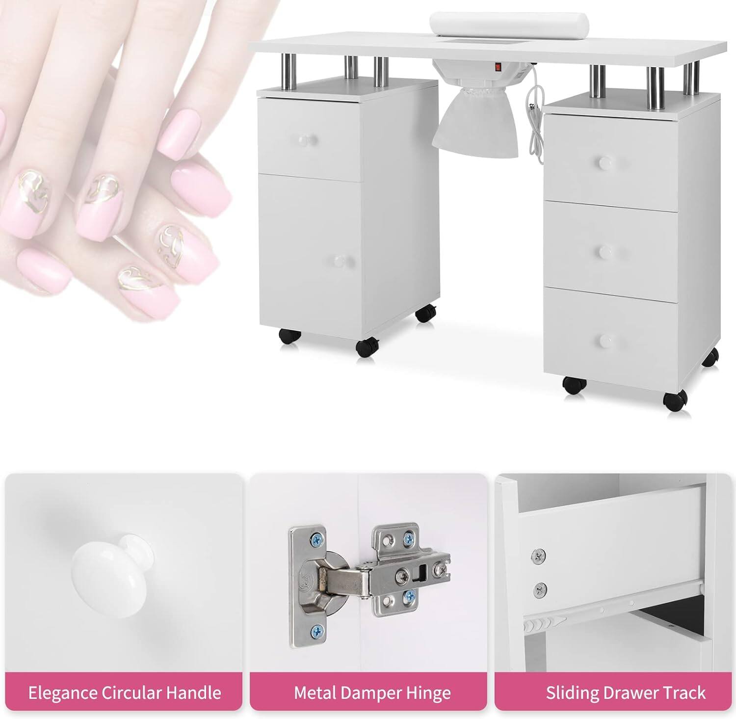 Elegance Circular Handle  
Metal Damper Hinge  
Sliding Drawer Track