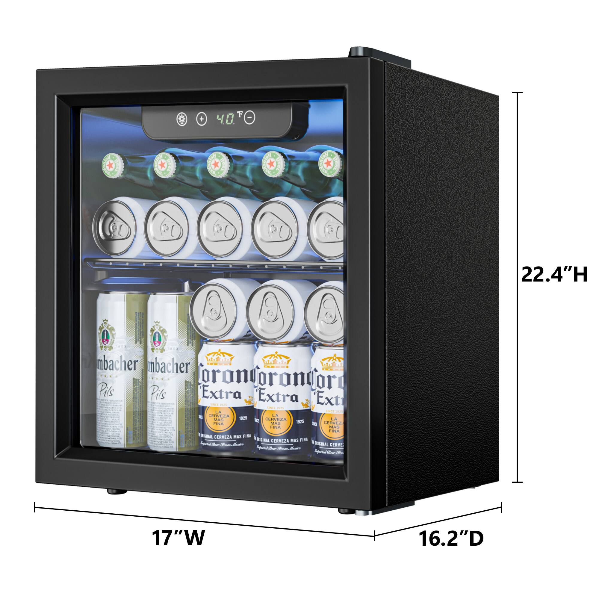 40. 22.4"H x 17"W x 16.2"D

- Ambacher Pils
- Granoranda Pils Extra
- La Cerveza Fina
- La Cerveza Mas Fina
- La Cerveza Mas Fina
- La Cerveza Mas Fina