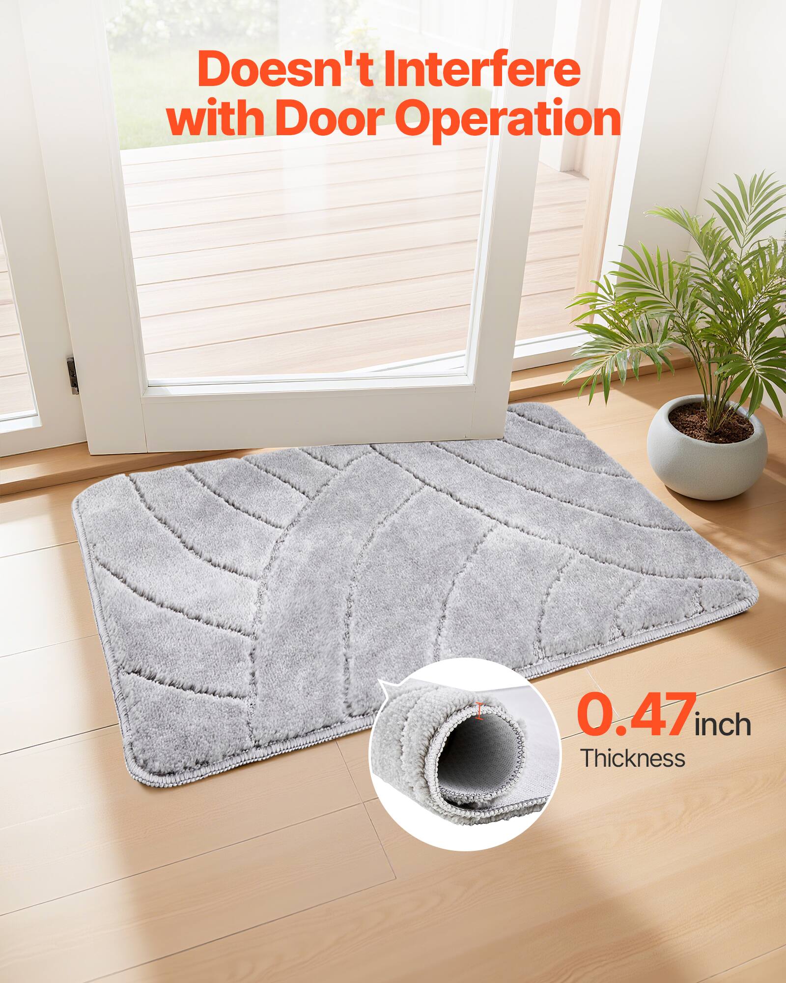 Doesn't Interfere with Door Operation

0.47 inch Thickness