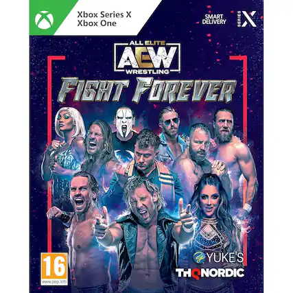 Xbox Series X
Xbox One
SMART DELIVERY
ALL ELITE
WRESTLING
FIGHT FOREVER
16
www.pegi.info
YUKE'S
THQ NORDIC - T (Teen 13+)