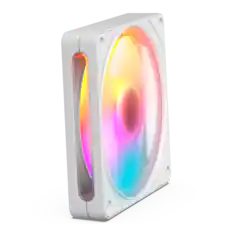 Front. NZXT - NZXT - F120 RGB Fan - 120mm PWM RGB Computer Case Fan with 8-LED Lighting - White.