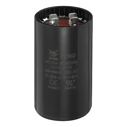 JYUB CD60 MOTOR STARTING CAPACITOR 540-648 uF 125V.AC 50 / 60Hz -10 /+ 65°C CE IEC60252-2 E342198