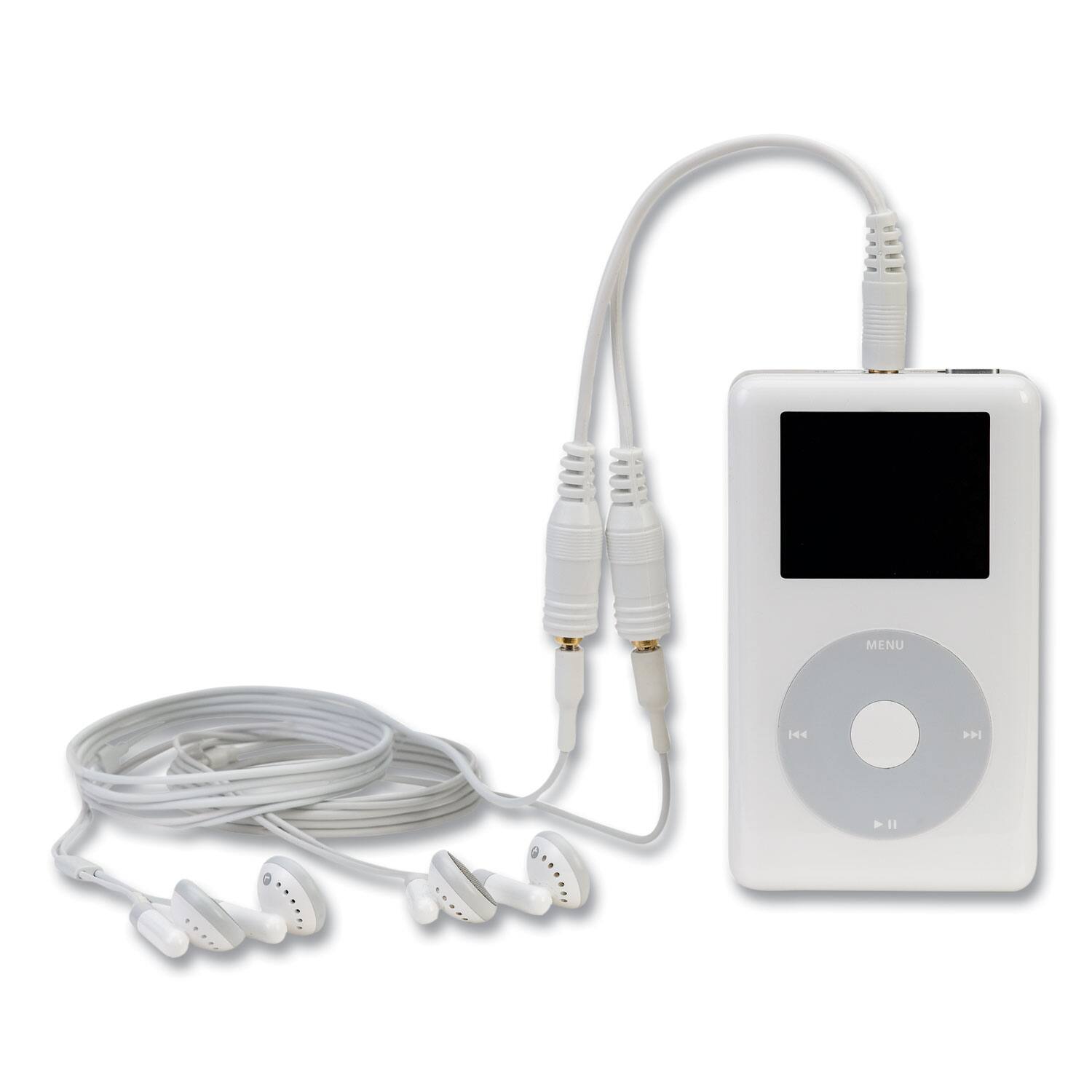 Alt View 4. Belkin - Belkin F8V234 Speaker and Headphone Splitter - White - White.