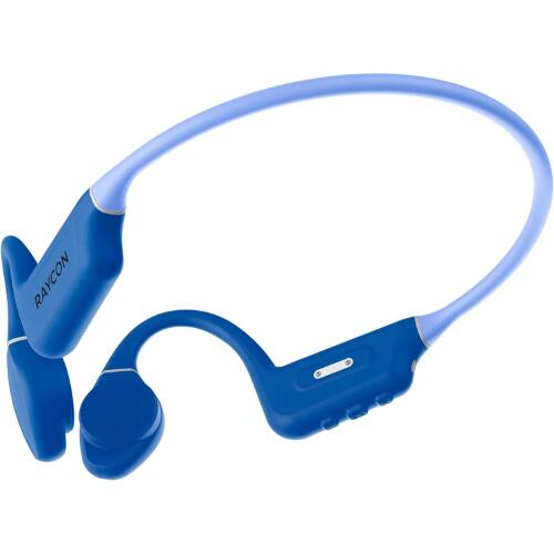 Angle. Raycon - Raycon Bone Conduction Open-Ear Bluetooth Sports Headphones with Mic, IP68 Water Resistant, 13-Hour Playtime (Blue).