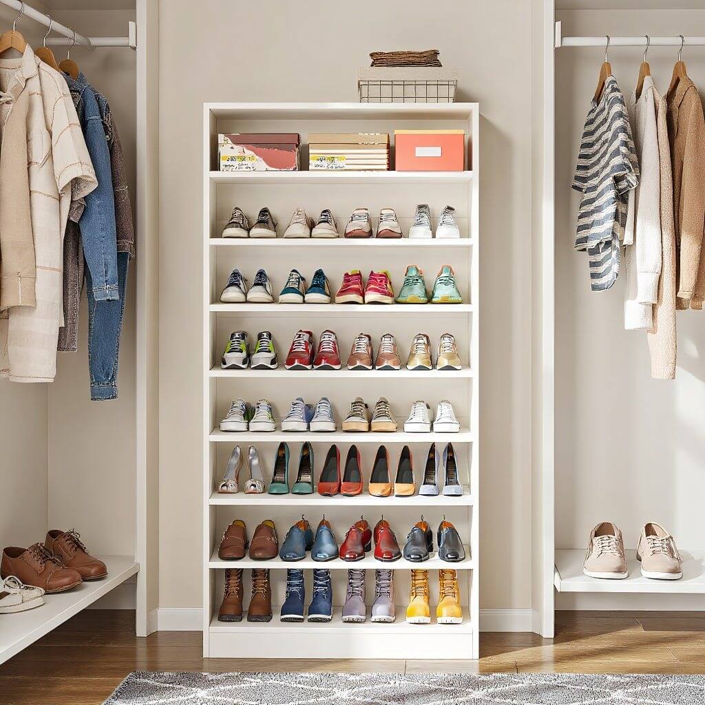 Alt View 2. Kadyn - Kadyn 5-Tier Storage Shelf, Multi-Level Display Table, Living Room Home Furniture, Space-Saving & Stylish, White - White.