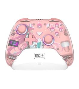 Dazzling Pops - pc controller with hall triggers joysticks rgb light for pc switch ios android 1000mah charging dock - Pink