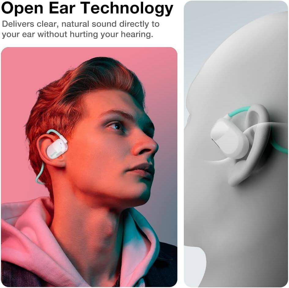 Open Ear Technology  
Delivers clear, natural sound directly to your ear without hurting your hearing.